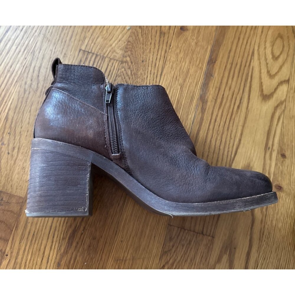 Crown Vintage Womens Ankle Boots Side Zip Brown Leather Size 9 Hashel - Picture 5 of 11